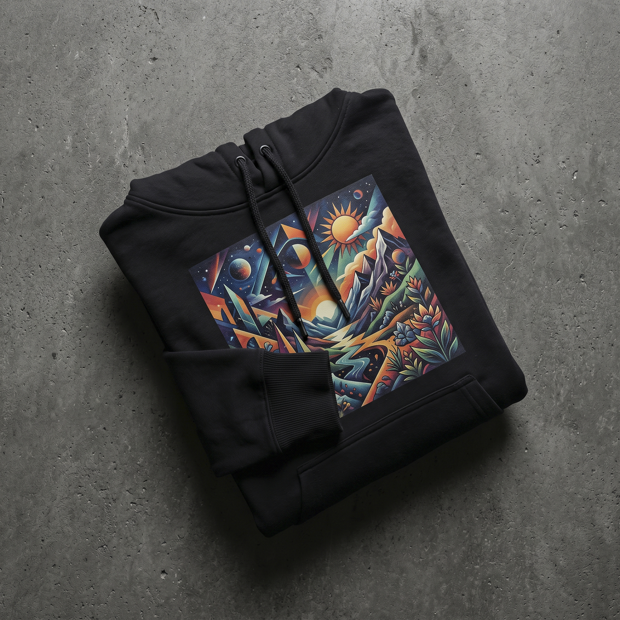 DTF-bedruckter Hoodie mit Vollfarb-Motiv — Eventagentur Projekt