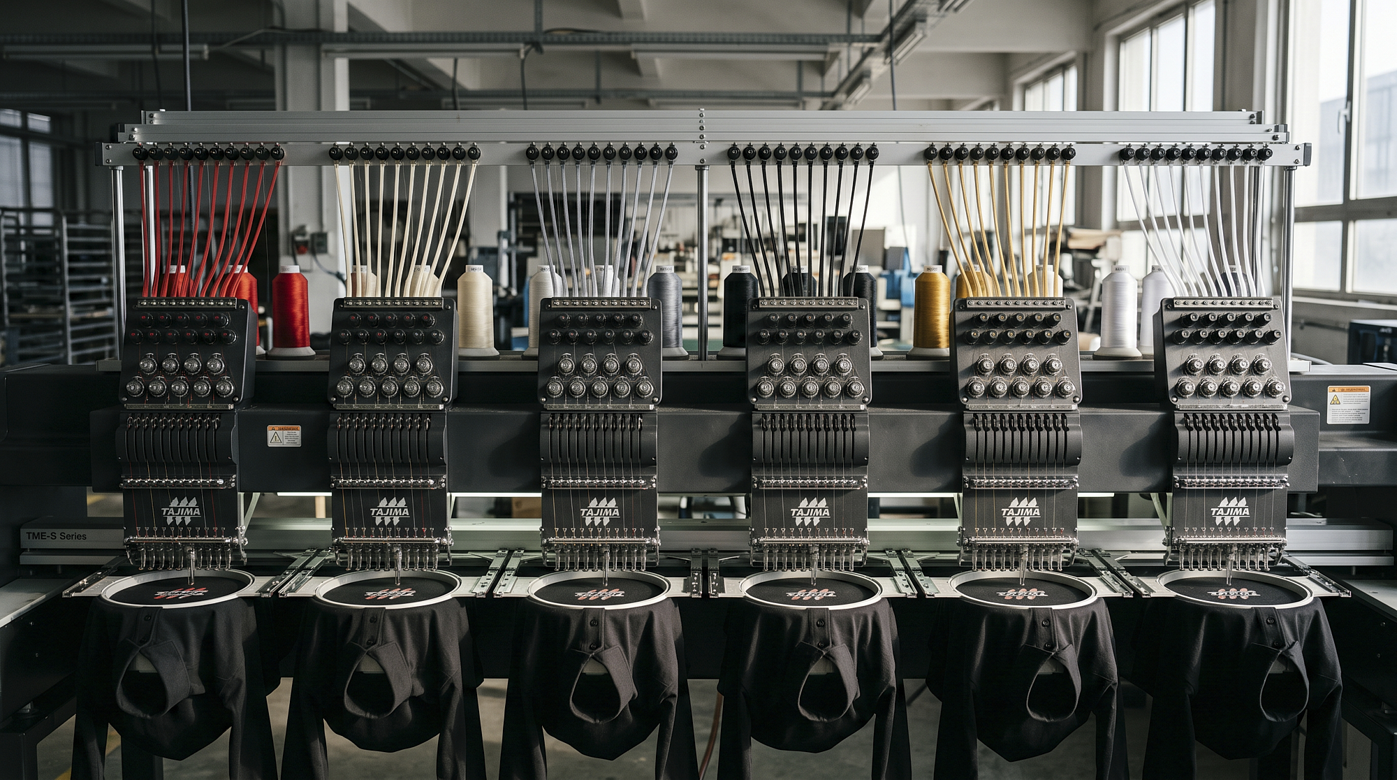 Madeira-Garnrollen auf Stickmaschine — Farbauswahl